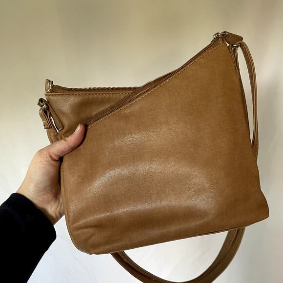 Multi Sac crossbody leather tripple compartment crossover adjustable straps - Picture 7 of 9